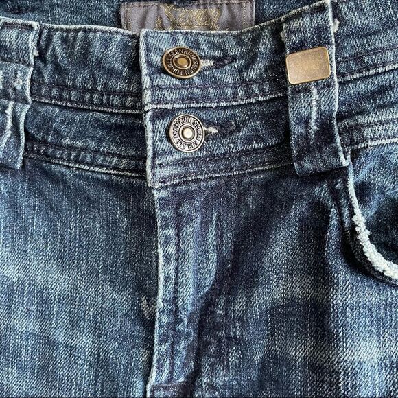 7 for all mankind ~ denim flared bell bottoms ~ size 28 ~ low rise ~ Y2K - Picture 4 of 8